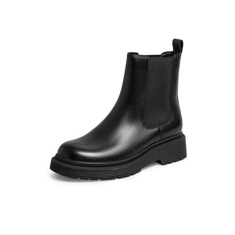 天美意2024冬商场同款复古气质切尔西女皮靴BB011DD4