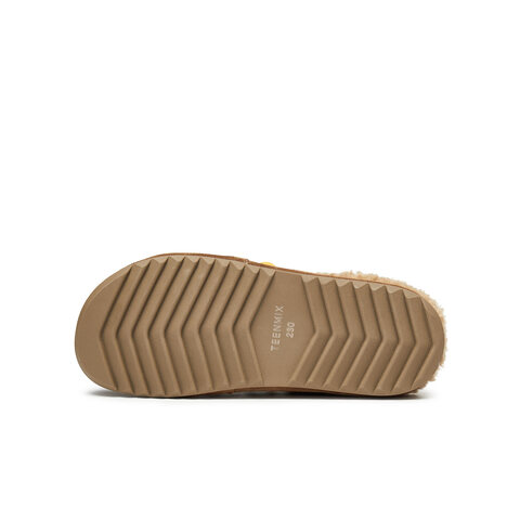 天美意2024冬新款前包后空单鞋毛绒保暖半拖女毛毛单鞋KMZ15DH4