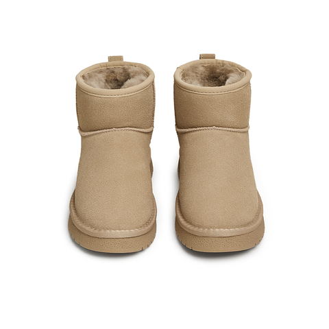 天美意2024冬新款经典复古加绒雪地靴保暖休闲百搭女靴KXD08DD4