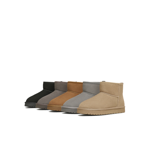 天美意2024冬新款经典复古加绒雪地靴保暖休闲百搭女靴KXD08DD4