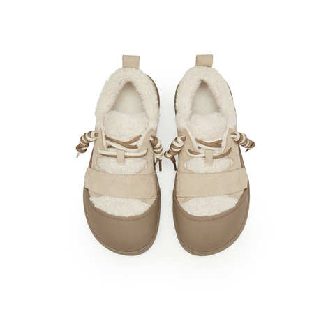 天美意2024冬新款系带拼色保暖休闲雪地靴百搭女短靴KMZ14DM4