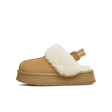 天美意2024冬新款厚底百搭毛绒保暖增高小个子女毛毛鞋KMZ17DH4