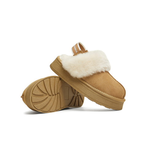 天美意2024冬新款厚底百搭毛绒保暖增高小个子女毛毛鞋KMZ17DH4