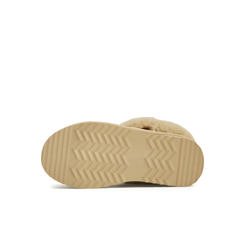 天美意2024冬新款厚底简约休闲毛绒雪地靴保暖时尚女靴KMZ02DM4