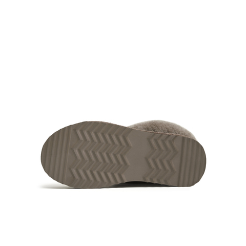 天美意2024冬新款厚底简约休闲毛绒雪地靴保暖时尚女靴KMZ02DM4