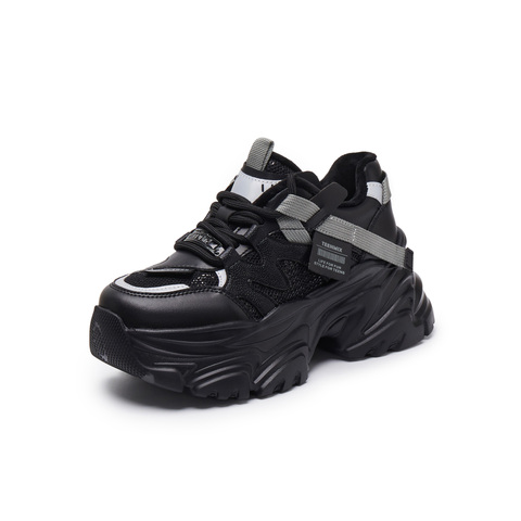 天美意2024冬新款商场同款厚底潮酷时尚休闲鞋女老爹鞋CJ820DM4