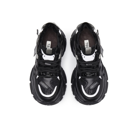 天美意2024冬新款商场同款厚底潮酷时尚休闲鞋女老爹鞋CJ820DM4