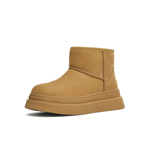 天美意2024冬新款厚底保暖毛绒短靴百搭小个子女雪地靴KXD29DD4