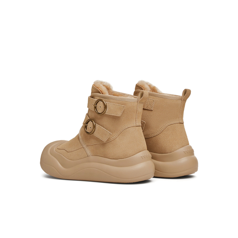 天美意2024冬新款商场同款时尚百搭纯色厚底女雪地靴CP541DD4