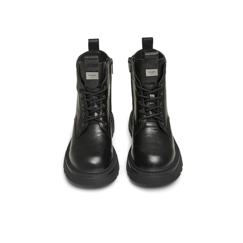 天美意2024冬新款商场同款系带户外百搭增高女马丁靴BK062DD4