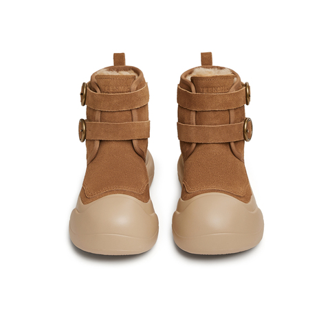 天美意2024冬新款商场同款时尚百搭纯色厚底女雪地靴CP541DD4