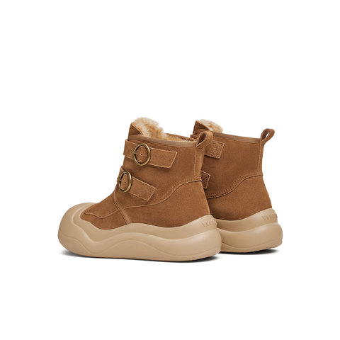 天美意2024冬新款商场同款时尚百搭纯色厚底女雪地靴CP541DD4