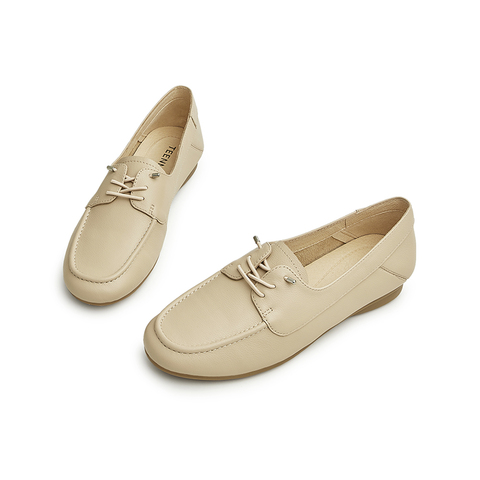 天美意2024秋新款舒适通勤文艺休闲简约风女单鞋AH003CM4