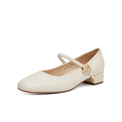 天美意2024秋新款通勤舒适日常百搭浅口单鞋女玛丽珍鞋KM015CQ4