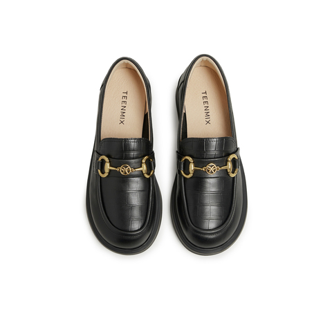 天美意2024秋新款商场同款简约百搭乐福鞋女单鞋COY05CA4