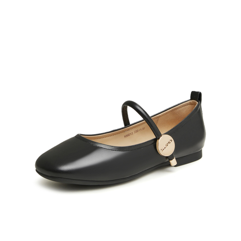 天美意2024秋新款时尚休闲优雅复古百搭浅口女玛丽珍鞋KM013CQ4