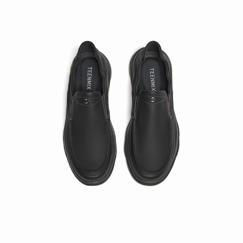 天美意2024秋新款商场同款一脚蹬百搭男商务休闲皮鞋3MT02CM4