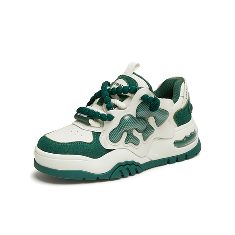 天美意2025春新款商场同款休闲百搭复古系带运动女板鞋CNE28AM5