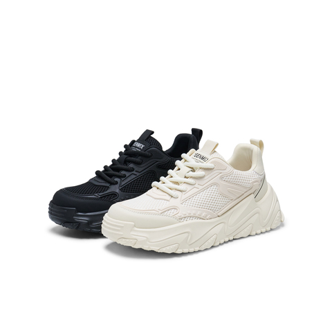 天美意2025春新款休闲系带厚底复古通勤日常男老爹鞋LDX36AM5