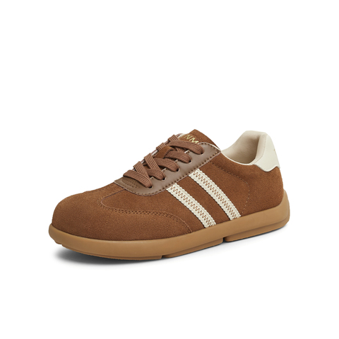 天美意2025春新款商场同款毛绒保暖休闲复古女德训鞋BK551AM5