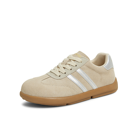 天美意2025春新款商场同款毛绒保暖休闲复古女德训鞋BK551AM5