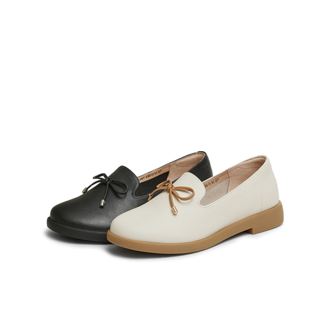 天美意2025春新款商场同款百搭法式复古风女乐福鞋CCJ57AA5