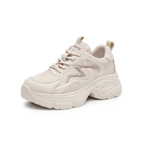 天美意2025春新款商场同款休闲系带厚底百搭女老爹鞋BK621AM5