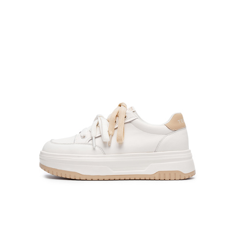 天美意2025春新款商场同款休闲系带百搭舒适通勤女板鞋BK561AM5