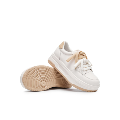 天美意2025春新款商场同款休闲系带百搭舒适通勤女板鞋BK561AM5