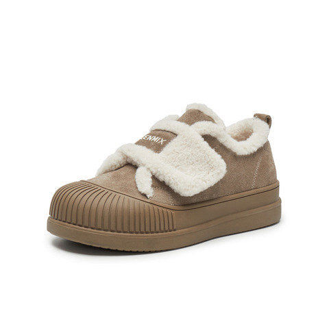 天美意2025春新款商场同款厚底百搭毛绒可爱女毛毛鞋BK521AM5