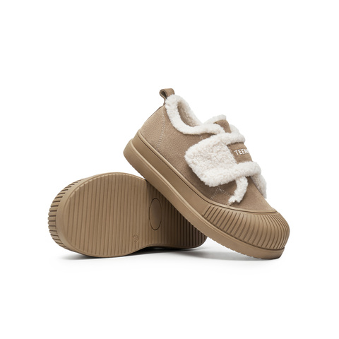 天美意2025春新款商场同款厚底百搭毛绒可爱女毛毛鞋BK521AM5