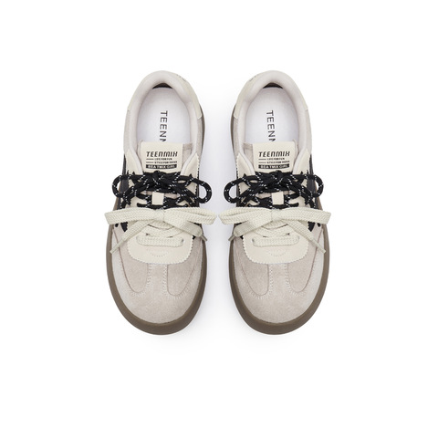 天美意2025春新款商场同款休闲系带厚底运动百搭女板鞋BK441AM5