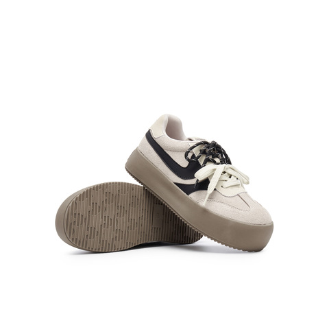 天美意2025春新款商场同款休闲系带厚底运动百搭女板鞋BK441AM5