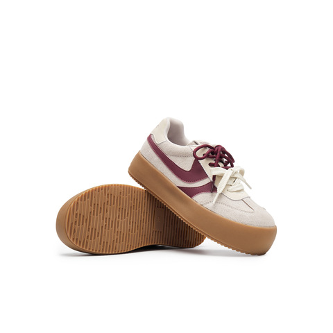 天美意2025春新款商场同款休闲系带厚底运动百搭女板鞋BK441AM5