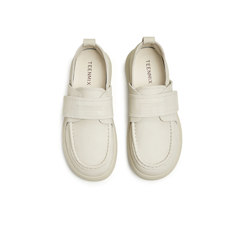 天美意2025春新款商场同款厚底魔术贴复古单鞋女乐福鞋BK371AM5