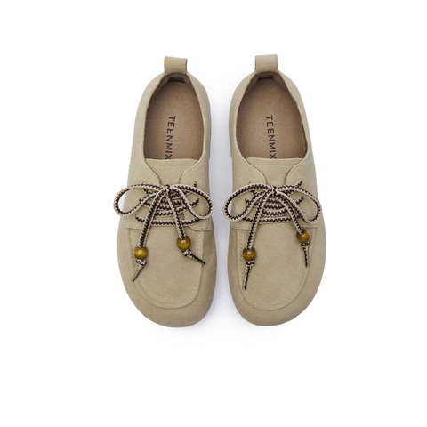 天美意2025春新款商场同款软木鞋复古百搭系带女勃肯鞋CHS24AM5