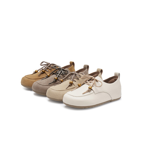 天美意2025春新款商场同款软木鞋复古百搭系带女勃肯鞋CHS24AM5