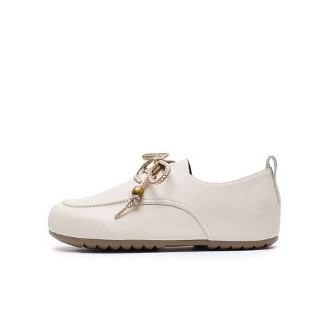 天美意2025春新款商场同款软木鞋复古百搭系带女勃肯鞋CHS24AM5