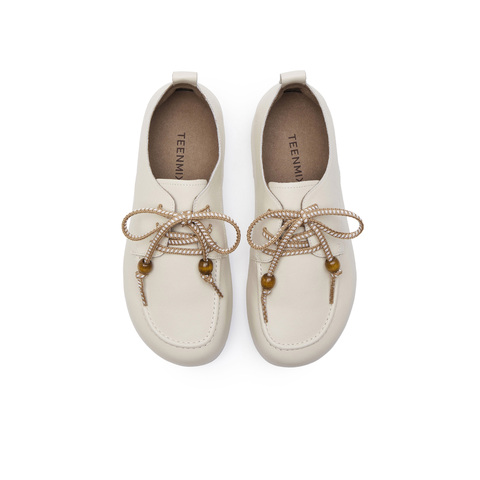 天美意2025春新款商场同款软木鞋复古百搭系带女勃肯鞋CHS24AM5