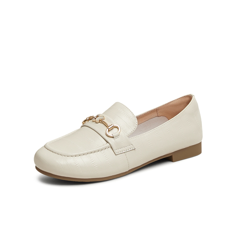 天美意2025春新款时尚通勤百搭优雅休闲法式女乐福鞋BK461AA5