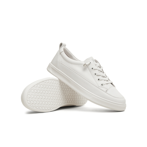 天美意2024春新款商场同款休闲系带百搭舒适女小白鞋BK631AM5