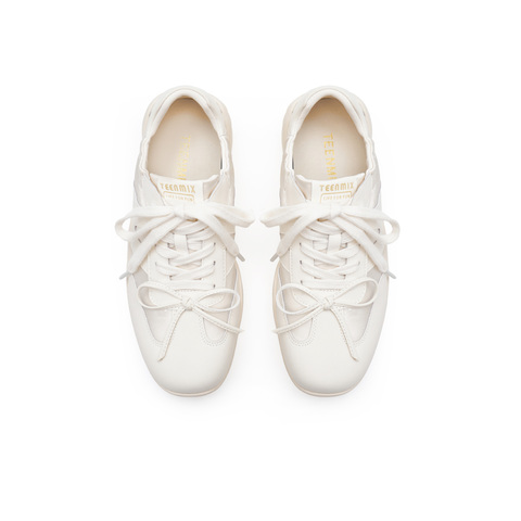 天美意2025春新款商场同款潮流运动鞋系带百搭女德训鞋BK591AM5