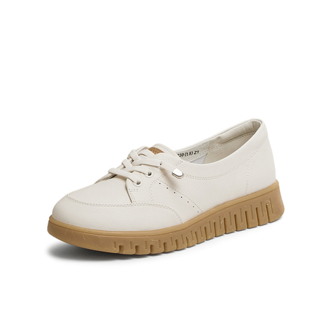 天美意2025春新款商场同款法式休闲英伦复古女牛津鞋CMA13AA5
