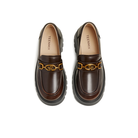 天美意2025春新款商场同款百搭小个子休闲女乐福鞋CIP02AA5