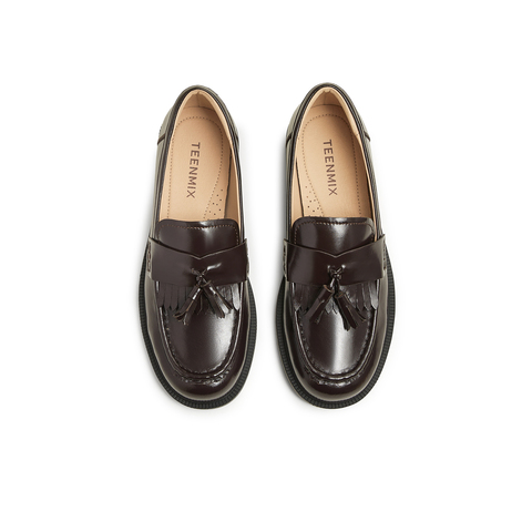 天美意2025春新款商场同款jk百搭日系女学院乐福鞋CXC49AA5