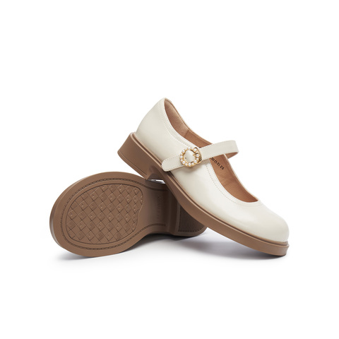 天美意2025春新款商场同款百搭休闲法式女玛丽珍鞋COY34AQ5