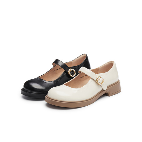 天美意2025春新款商场同款百搭休闲法式女玛丽珍鞋COY34AQ5