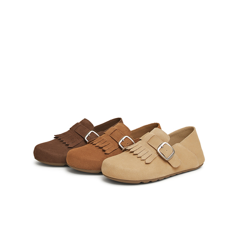 天美意2025春新款百搭潮流通勤深口复古风女勃肯鞋KK016AM5