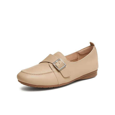 天美意2025春新款平底舒适懒人一脚蹬百搭通勤女乐福鞋KE054AA5