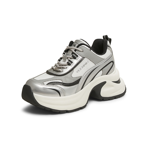 天美意2025春新款商场同款时尚休闲系带厚底女老爹鞋CPI20AM5